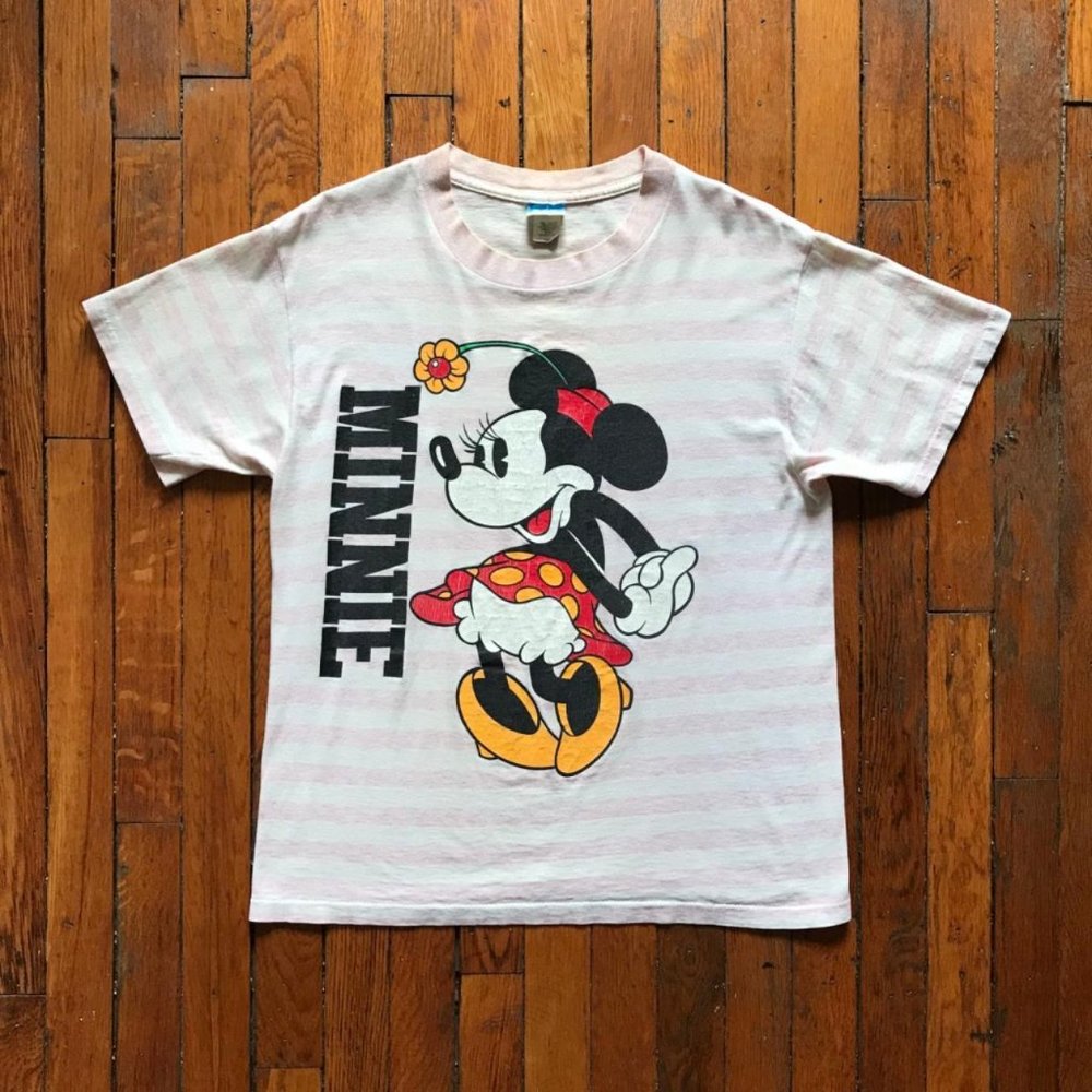 Vintage 1980s Single Stitch Disney Character Fashions Women Minnie Mouse T Shirt